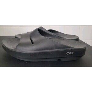 OOFOS Sandals Women's Sz 6 Black Ooahh Recovery Comfort Orthopedic Slip Resist